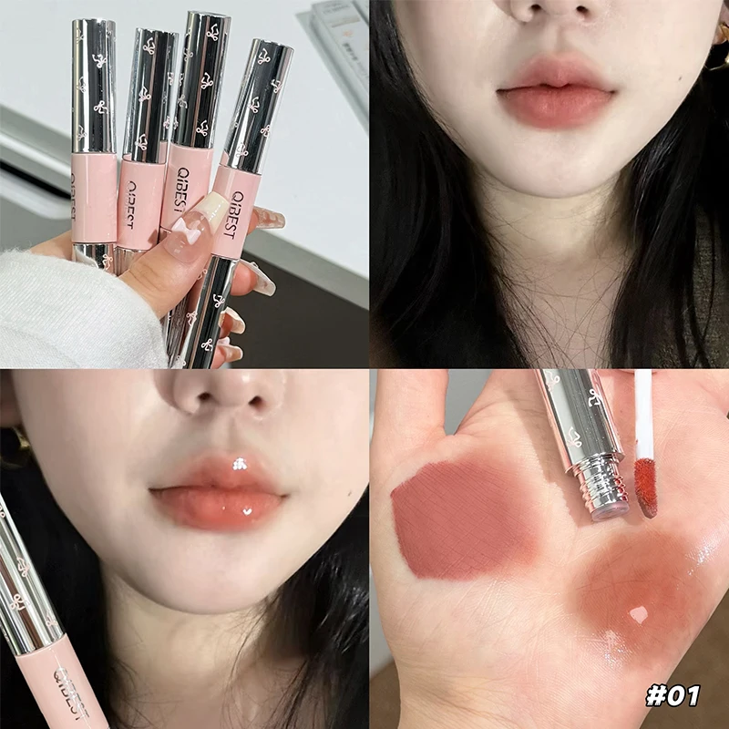 QIBEST Double Head Matte Velve - đánh giá và giá Lip Tint Korean